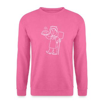 Bäcker backt duftendes Brot - Unisex Pullover - Pink - Vorne