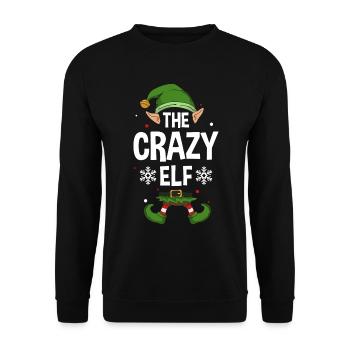 Elfe de cadeau de Noël de famille assorti de groupe - Sweat-shirt Unisexe - noir - Devant - Alina (178cm) & Michal (187cm)