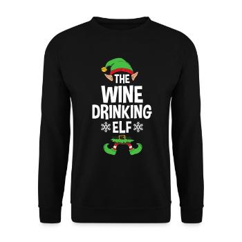 Group Matching Family Christmas Gift Elf - Unisex Pullover - Schwarz - Vorne - Alina (178cm) & Michal (187cm)