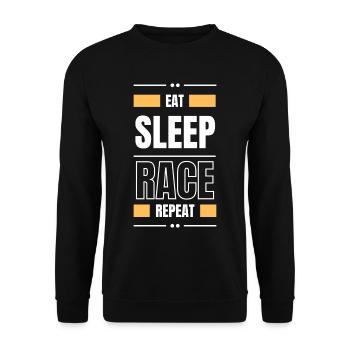 manger la course au sommeil répéter la course d’idées cadeaux en disant - Sweat-shirt Unisexe - noir - Devant - Alina (178cm) & Michal (187cm)