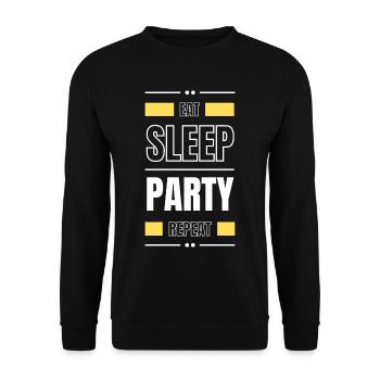 manger la fête du sommeil répéter l’idée de cadeau en disant danser - Sweat-shirt Unisexe - noir - Devant - Alina (178cm) & Michal (187cm)