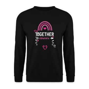 Together forever - Valentine's Day - Unisex Sweatshirt - black - Front - Alina (178cm) & Michal (187cm)
