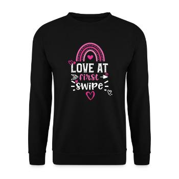 L’amour au premier coup - Sweat-shirt Unisexe - noir - Devant - Alina (178cm) & Michal (187cm)