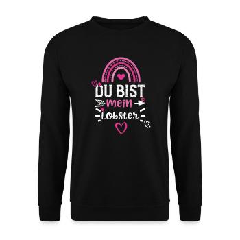 Du bist mein Lobster - Unisex Pullover - Schwarz - Vorne - Alina (178cm) & Michal (187cm)