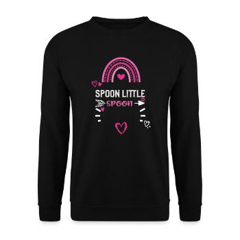 Spoon Little Spoon - Unisex Sweatshirt - black - Front - Alina (178cm) & Michal (187cm)