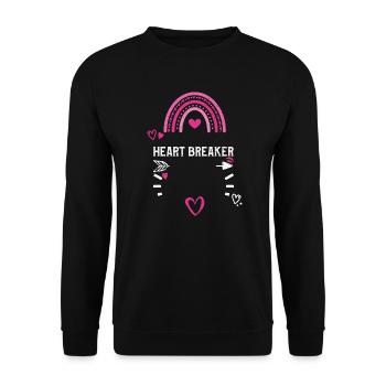 Heart Breaker - Valentine's Day - Unisex Sweatshirt - black - Front - Alina (178cm) & Michal (187cm)