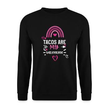 Tacos Are My Valentine - Unisex Sweatshirt - black - Front - Alina (178cm) & Michal (187cm)