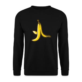 Banana / Banana Peel - Unisex Sweatshirt - black - Front - Alina (178cm) & Michal (187cm)
