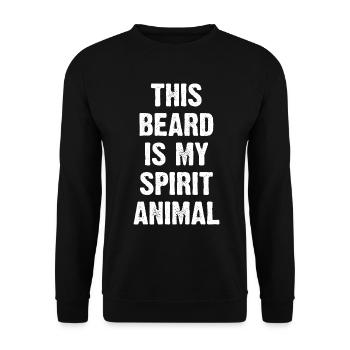 Cette barbe est mon animal spirituel - Sweat-shirt Unisexe - noir - Devant - Alina (178cm) & Michal (187cm)