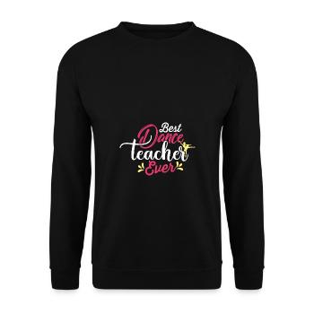BEST DANCE TEACHER EVER - Unisex Pullover - Schwarz - Vorne - Alina (178cm) & Michal (187cm)