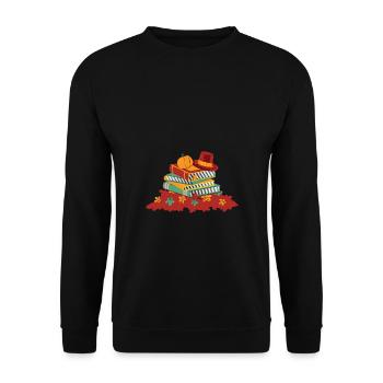 Thanksgiving Book Lover - Sweat-shirt Unisexe - noir - Devant - Alina (178cm) & Michal (187cm)