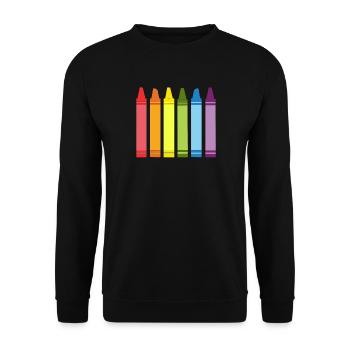 Frets LGBT Gay Pride CSD Rainbow - Sweat-shirt Unisexe - noir - Devant - Alina (178cm) & Michal (187cm)