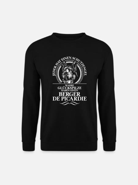 BERGER DE PICARDIE Schutzengel Hundespruch Hunde - Unisex Pullover - Schwarz