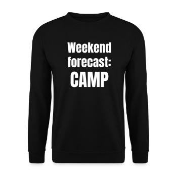 Weekend forecast: Camp - Unisex Sweatshirt - black - Front - Alina (178cm) & Michal (187cm)