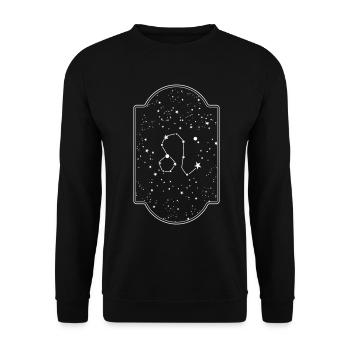Zodiac Leo stars sky night - Unisex Sweatshirt - black - Front - Alina (178cm) & Michal (187cm)