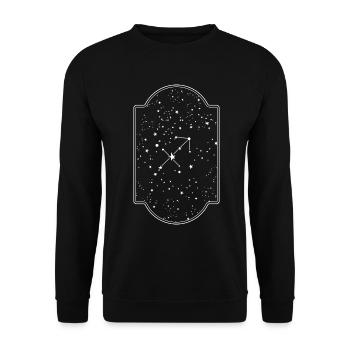 Sternzeichen Schütze Nacht Himmel Sterne - Unisex Pullover - Schwarz - Vorne - Alina (178cm) & Michal (187cm)