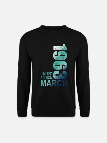 Limited Edition 60. Geburtstag 1963 März geboren - Unisex Pullover - Schwarz