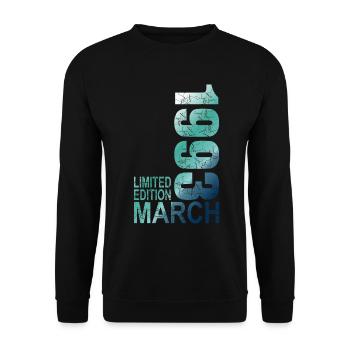 Limited Edition 30th birthday 1993 March born - Unisex Sweatshirt - black - Front - Alina (178cm) & Michal (187cm)