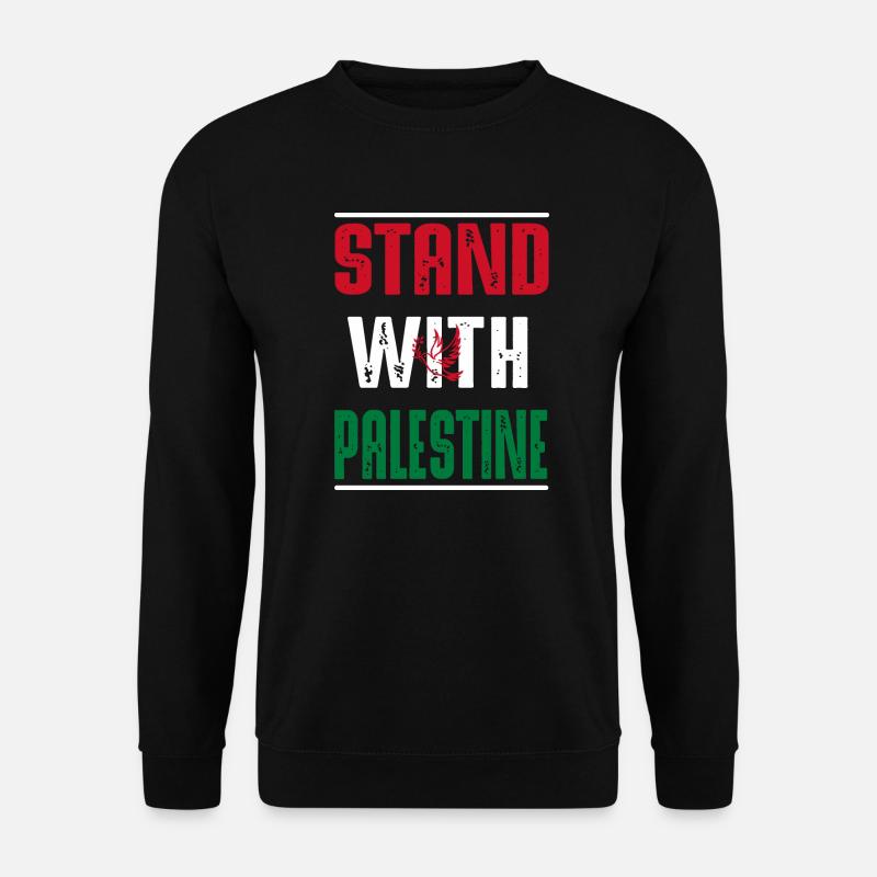 Stand with Palestine - Unisex Pullover - Schwarz