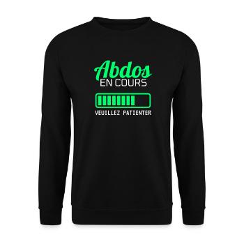 ABDOS idée cadeau humour - Sweat-shirt Unisexe - noir - Devant - Alina (178cm) & Michal (187cm)