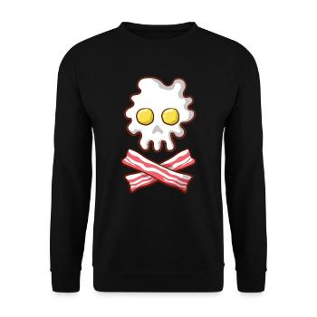 Breakfast Eggs Bacon Gift - Unisex Sweatshirt - black - Front - Alina (178cm) & Michal (187cm)
