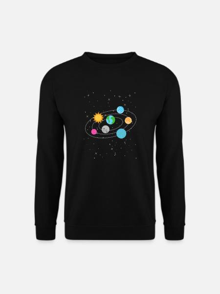 Universum Galaxie Space Planeten Sonnensystem - Unisex Pullover - Schwarz