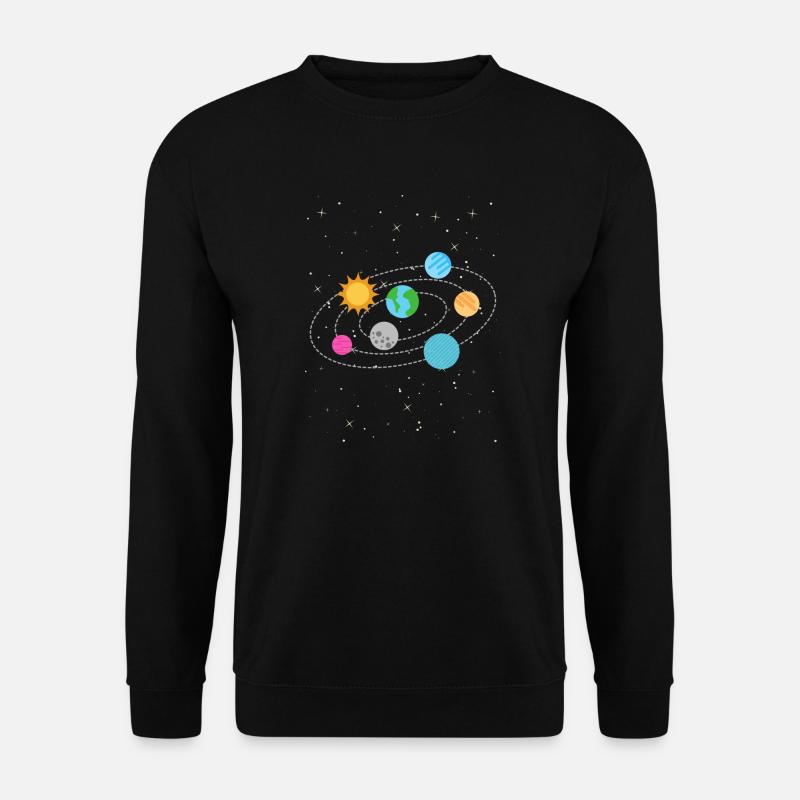 Universum Galaxie Space Planeten Sonnensystem - Unisex Pullover - Schwarz