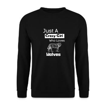 Nature Predator Fille Cadeau Loup - Sweat-shirt Unisexe - noir - Devant - Alina (178cm) & Michal (187cm)