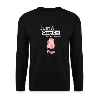 Pig - Unisex Sweatshirt - black - Front - Alina (178cm) & Michal (187cm)