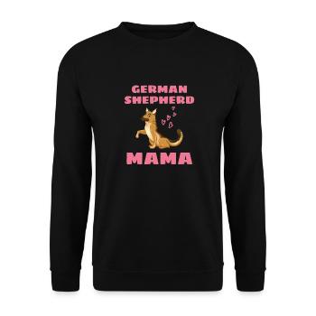 Gift Dog Mama Mother's Day German Shepherd - Unisex Sweatshirt - black - Front - Alina (178cm) & Michal (187cm)