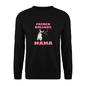 French Bulldogs Mama Mother's Day Frenchie - Unisex Sweatshirt - black - Front - Alina (178cm) & Michal (187cm)