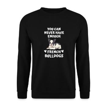 Frenchie Dogs Cadeau Français Bulldog - Sweat-shirt Unisexe - noir - Devant - Alina (178cm) & Michal (187cm)