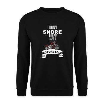 Drôle de ronflement Motard Moto moto - Sweat-shirt Unisexe - noir - Devant - Alina (178cm) & Michal (187cm)