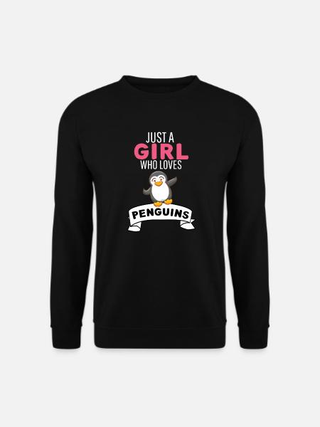 Tierliebhaber Antarktis Tier Mädchen Pinguin - Unisex Pullover - Schwarz