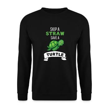 Amoureux des animaux de mer Tortue animale de mer - Sweat-shirt Unisexe - noir - Devant - Alina (178cm) & Michal (187cm)