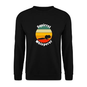 Funny Squirrel Whisperer - Unisex Sweatshirt - black - Front - Alina (178cm) & Michal (187cm)