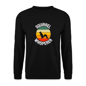 Nature Animal Forest Animal Gift Retro Squirrel - Unisex Sweatshirt - black - Front - Alina (178cm) & Michal (187cm)