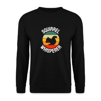 Animal Lovers Forest Animal Retro Squirrel - Unisex Sweatshirt - black - Front - Alina (178cm) & Michal (187cm)