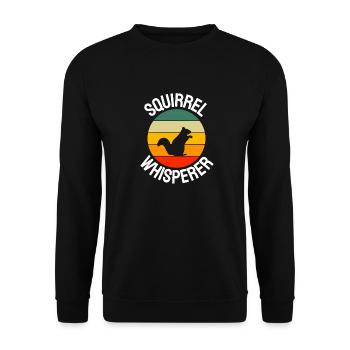 Animal Lover Forest Animal Gift Retro Squirrel - Unisex Sweatshirt - black - Front - Alina (178cm) & Michal (187cm)
