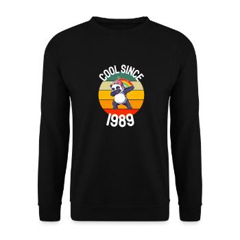 Cool Depuis 1989 Retro Dabbing Panda 33ème anniversaire - Sweat-shirt Unisexe - noir - Devant - Alina (178cm) & Michal (187cm)