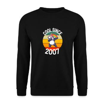Cool depuis 2007 Retro Dabbing Panda 15ème anniversaire - Sweat-shirt Unisexe - noir - Devant - Alina (178cm) & Michal (187cm)