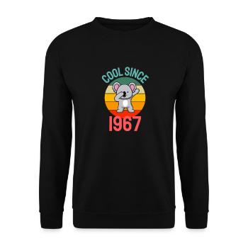 Cool since 1967 Retro Dabbing Koala 55th birthday - Unisex Sweatshirt - black - Front - Alina (178cm) & Michal (187cm)