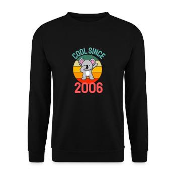 Cool seit 2006 Retro Dabbing Koala 16. Geburtstag - Unisex Pullover - Schwarz - Vorne - Alina (178cm) & Michal (187cm)