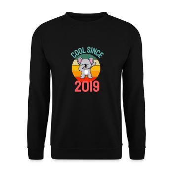 Cool depuis 2019 Retro Dabbing Koala 3ème anniversaire - Sweat-shirt Unisexe - noir - Devant - Alina (178cm) & Michal (187cm)
