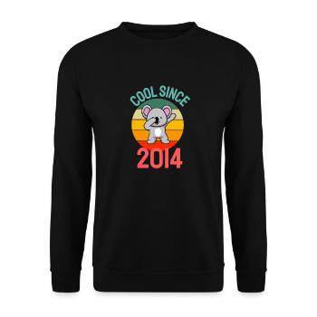 Cool since 2014 Retro Dabbing Koala 8th birthday - Unisex Sweatshirt - black - Front - Alina (178cm) & Michal (187cm)