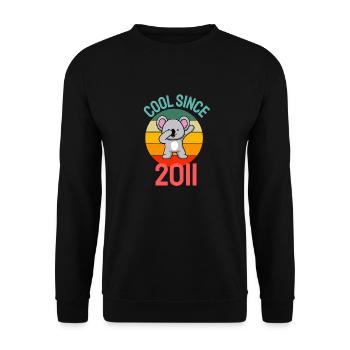 Cool depuis 2011 Retro Dabbing Koala 11ème anniversaire - Sweat-shirt Unisexe - noir - Devant - Alina (178cm) & Michal (187cm)