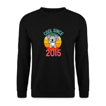 Cool since 2015 Retro Dabbing Koala 7th birthday - Unisex Sweatshirt - black - Front - Alina (178cm) & Michal (187cm)
