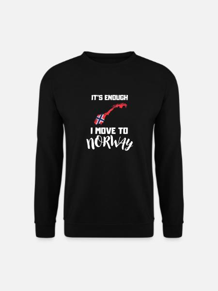 Norwegische Flagge Norweger Ich zieh nach Norwegen - Unisex Pullover - Schwarz