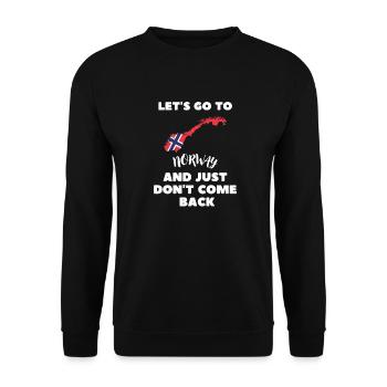Norweger Norwegische Flagge Lustiges Norwegen - Unisex Pullover - Schwarz - Vorne - Alina (178cm) & Michal (187cm)