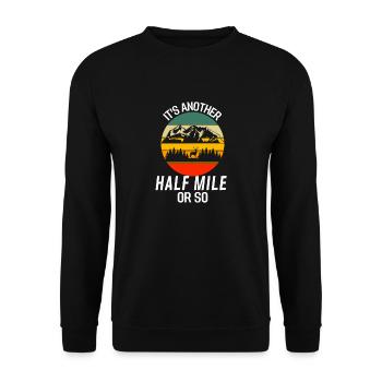 Nature Forest Trees Fun Gift Retro Hiking - Unisex Sweatshirt - black - Front - Alina (178cm) & Michal (187cm)
